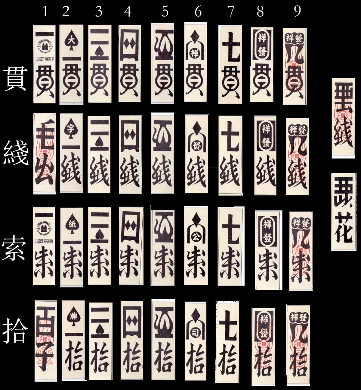 Hakka cards arranged according to rank and suit. https://www.wopc.co.uk/china/hakka