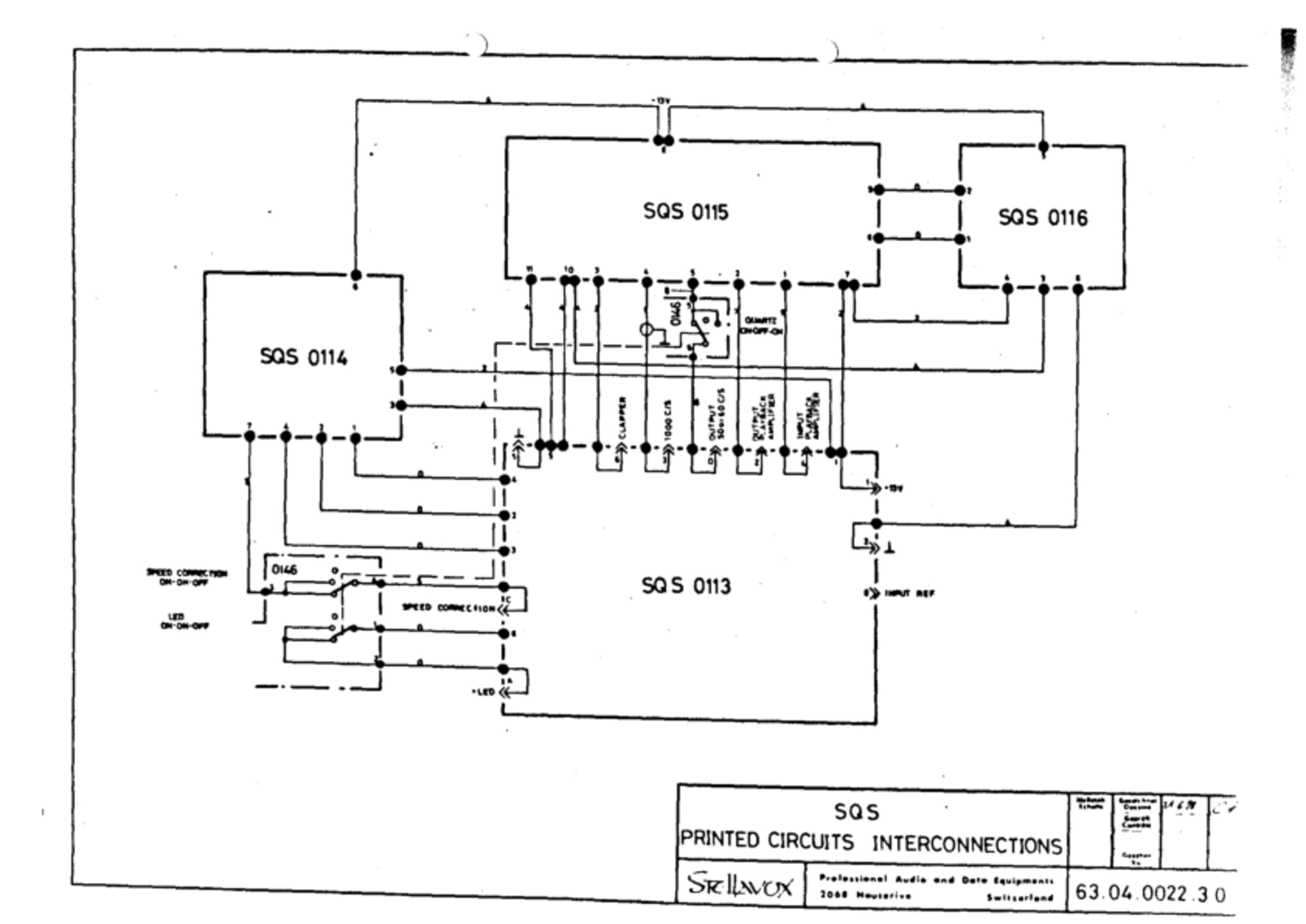 SQS printed circuits interconnections - No. 63.04.0022.3.0