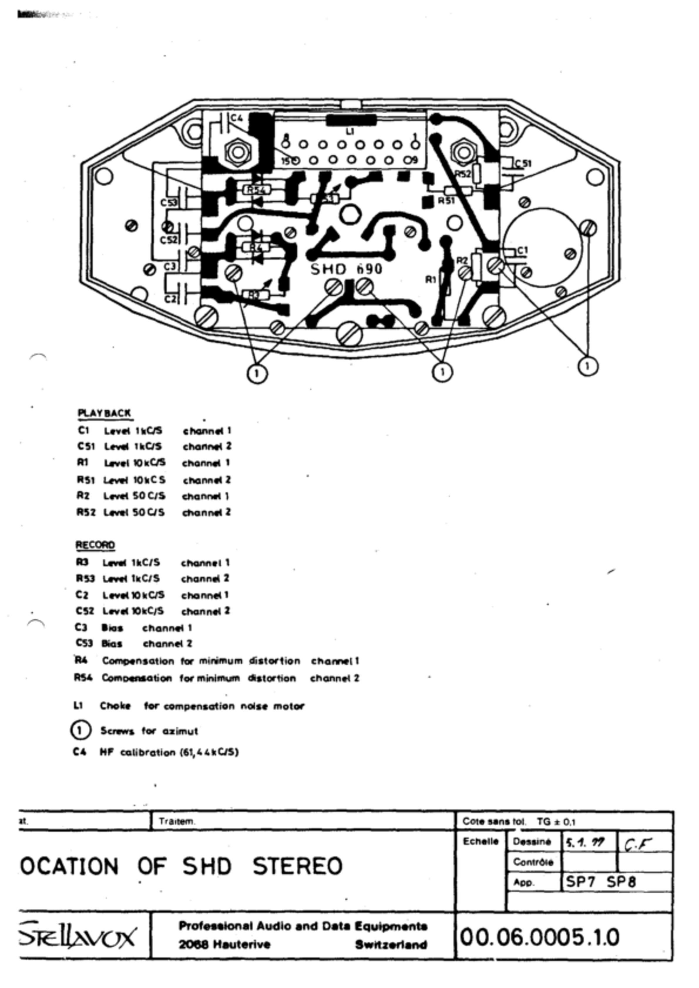 Location of SHD Stereo - No. 00.06.0005.1.0