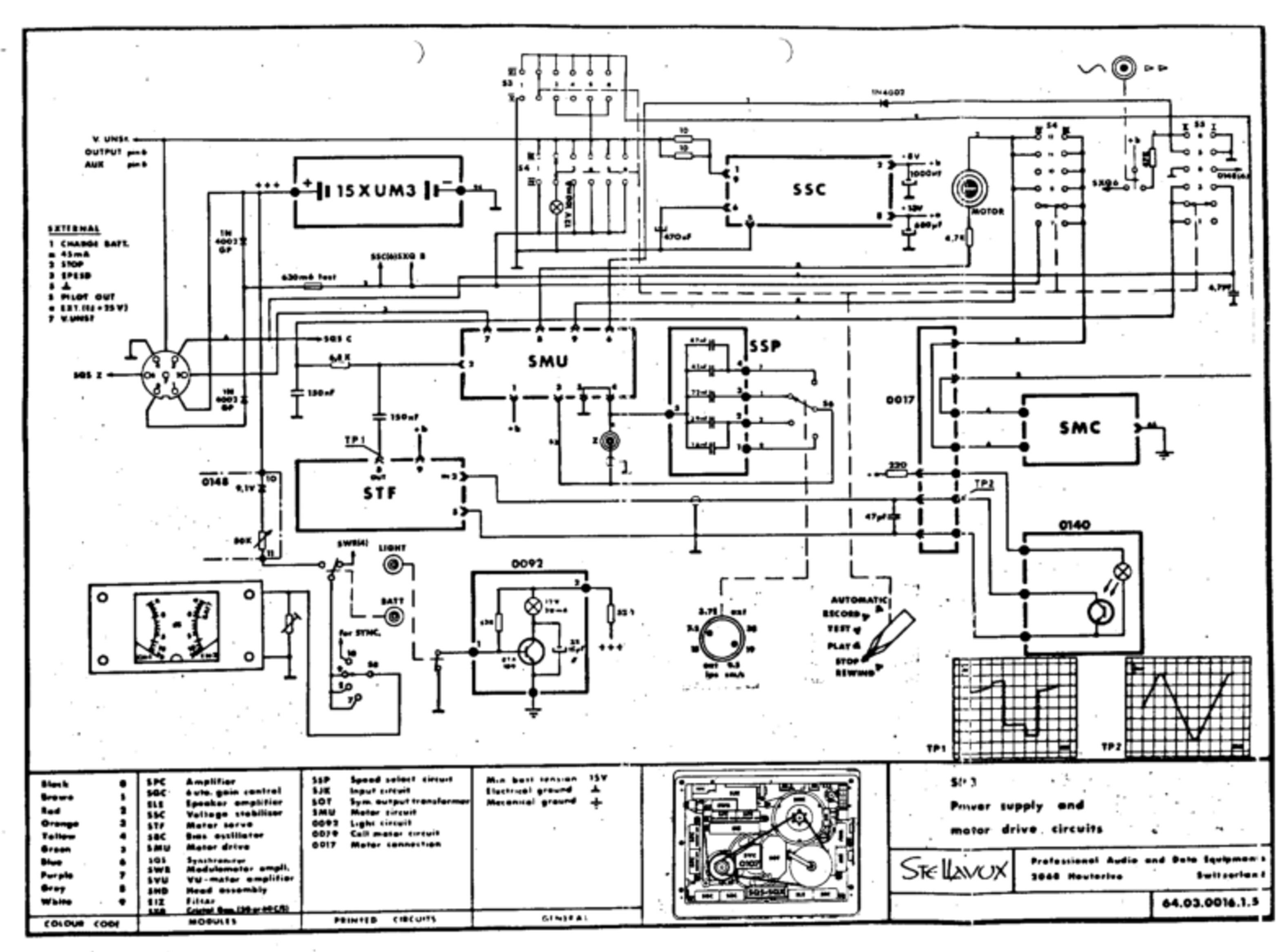 SP8 Power supply and motor drive circuits - No. 64.03.0016.1.5