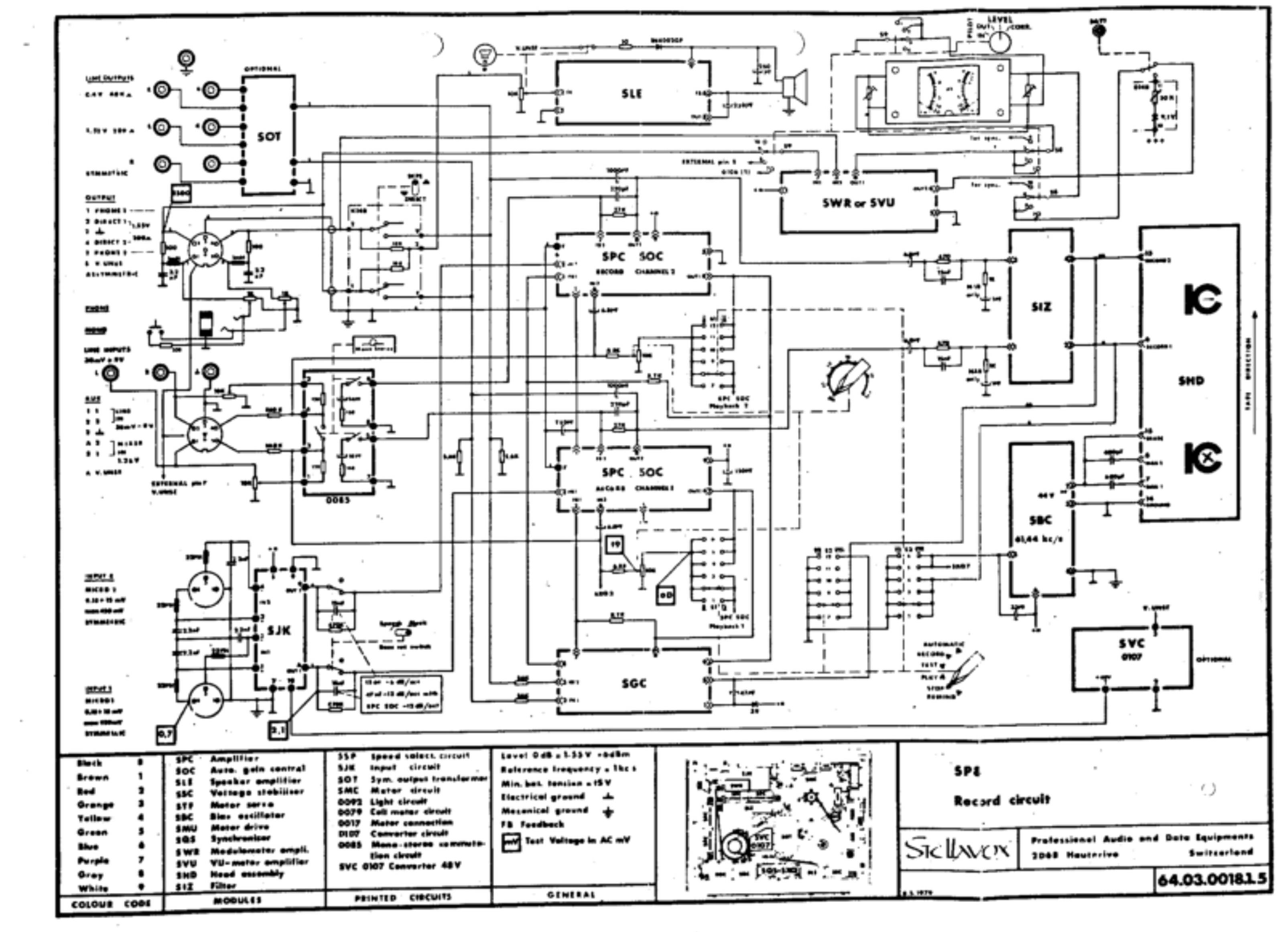 SP8 Record Circuit - No. 64.03.0018.1.5