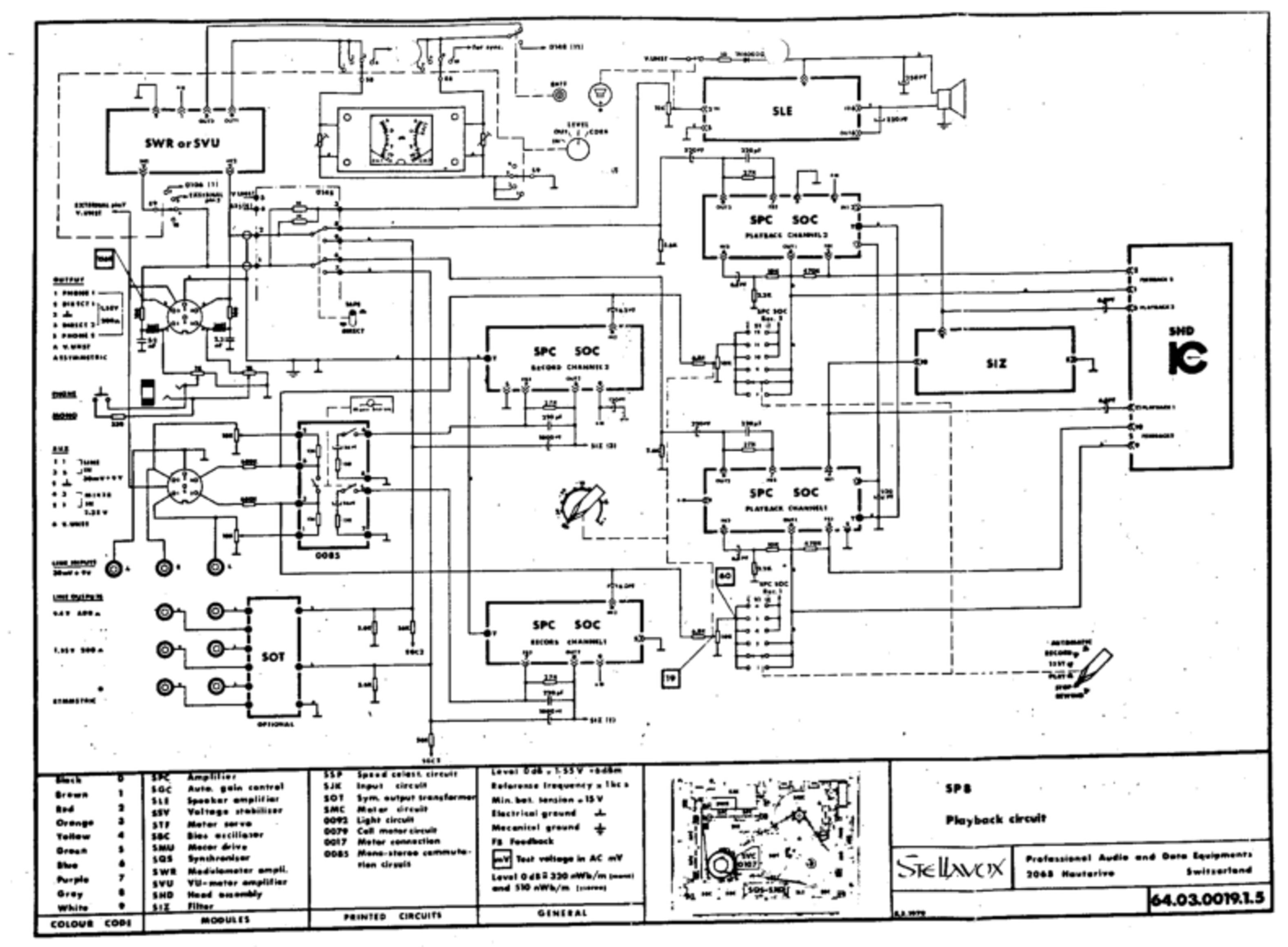 SP8 Playback Circuit - No. 64.03.0019.1.5