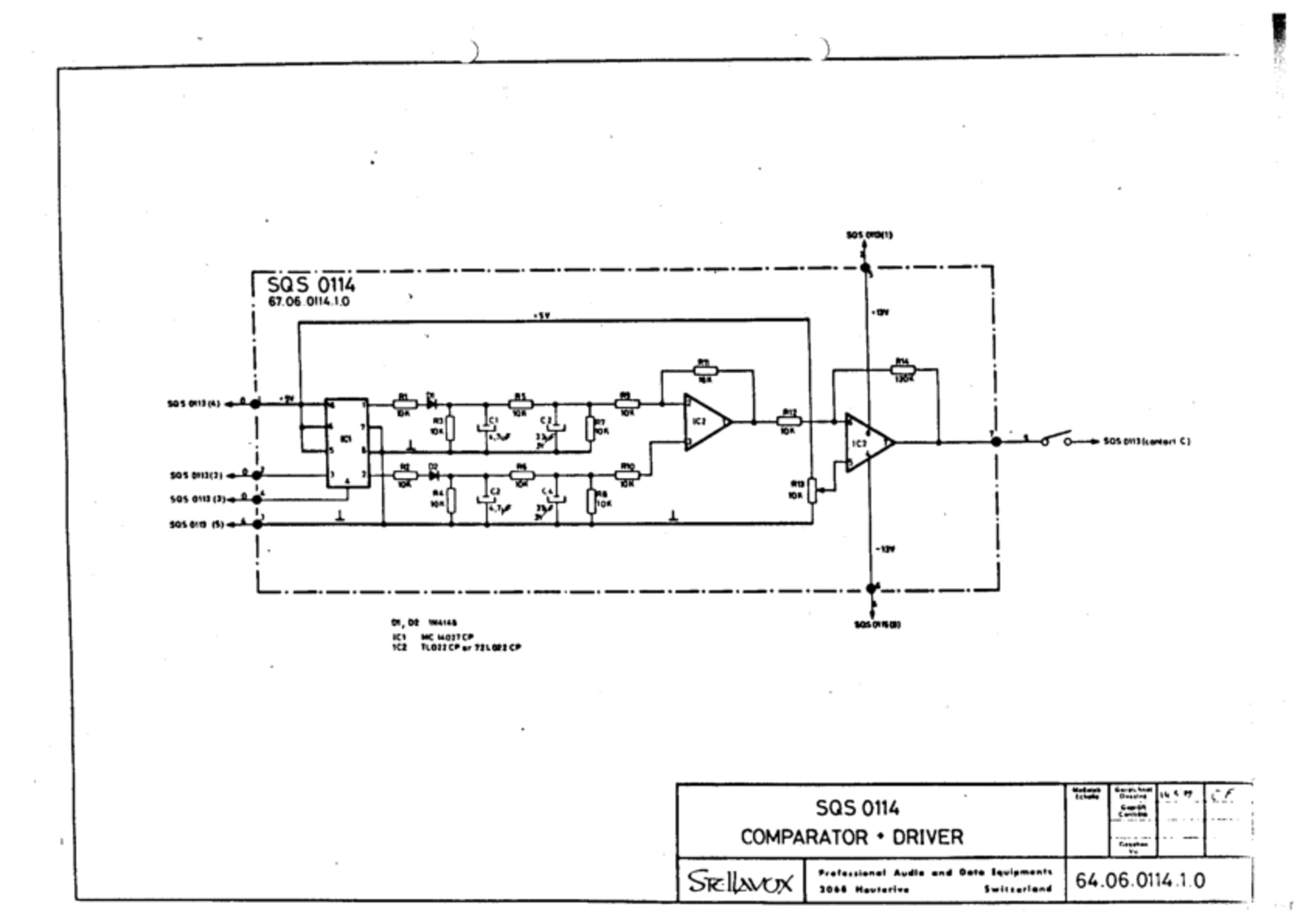 SQS 0114 Comparator - Driver