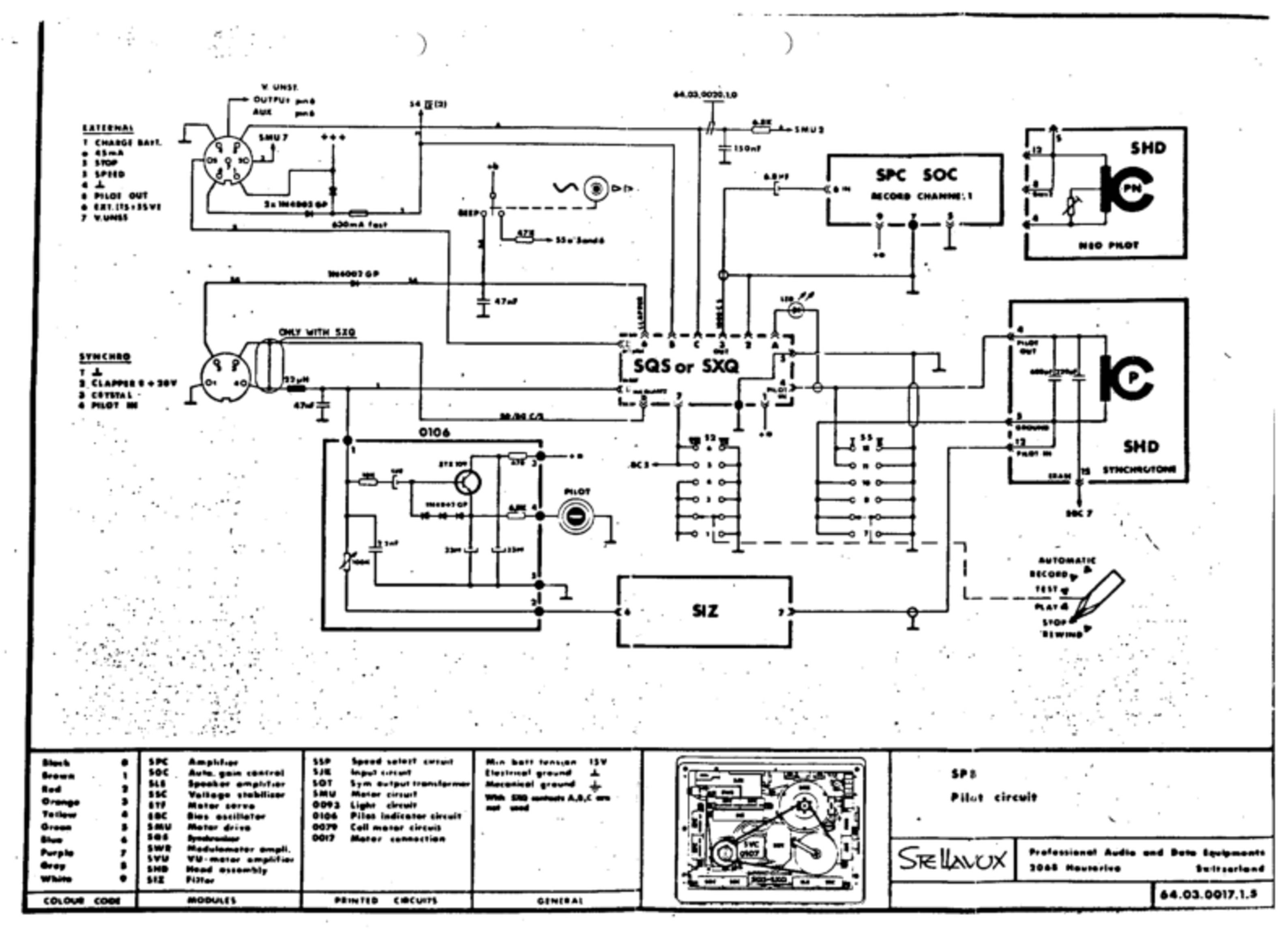 SP8 Pilot circuit - No. 64.03.0017.1.5